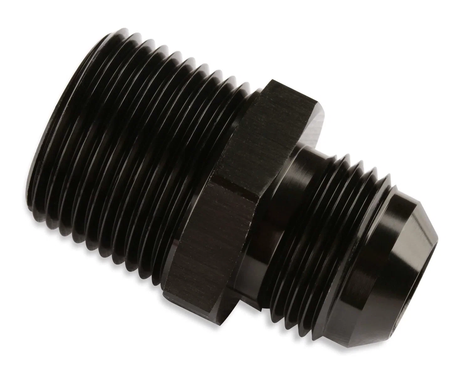 Mr. Gasket Straight -6 AN To 3_8 Inch NPT Adapter - Black - 481666-BL